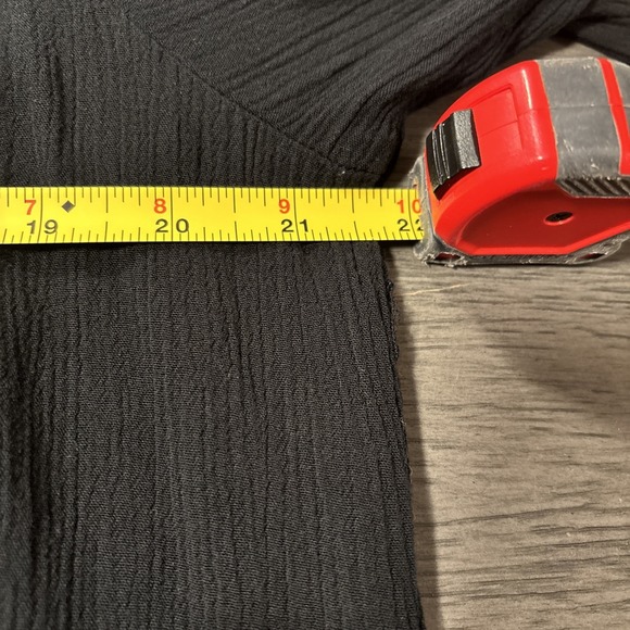 Knox Rose Dress Cold Shoulder Studded Long Sleeve Tunic Black Music Fest M Rayon - Picture 7 of 8